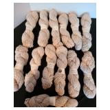 13 skeins 100 pct. 2-ply bulky Alpaca yarn, appx. 50 yards, beige color