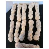 11 skeins 100 pct. 2-ply sport Alpaca yarn, appx. 200 yards, beige color