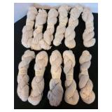 11 skeins 100 pct. 2-ply sport Alpaca yarn, appx. 200 yards, beige color