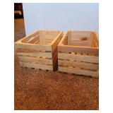 Two wooden crates, 10x12x18