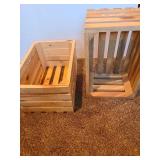 Two wooden crates, 10x12x18