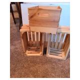 3 wooden crates,10x12x18