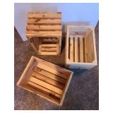 3 wooden crates,10x12x18
