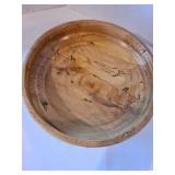Hand crafted bowl made from spalted beech wood, 10in wide, very nice