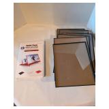 Mobile phone video amplifier enlarged screen magnifier and six 8x10 picture frames.