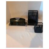 Swingline 3-hole punch, wire office organizers