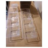 Egg cartons and acrylic serving pieces