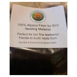 Four bags 100 pct Alpaca fiber for bird nesting material