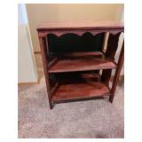 Wooden side table, 30x26x18, has crack down middle