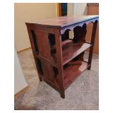Wooden side table, 30x26x18, has crack down middle