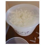 Two buckets of sample container tubes