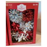 Holiday premium gift bows in boxes.
