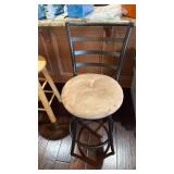 Swivel metal bar stool 35x16 dia seat 23