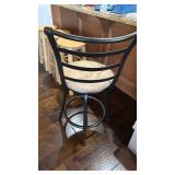 Swivel metal bar stool 35x16 dia seat 23