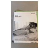 Leggett & Platt queen power foundation base bed with Broyhill headboard and 2 night stands 33.5x105x17 including night stands no top mattress heavy matches lot 913 and 914