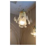 Bernards Spider Floor Lamp 85 in tall, sturdy marble base and four adjustable arc lamps with chandelier-inspired shades very nice works great