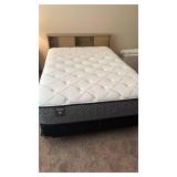 The Real McCoy mid century modern full bed with headboard and Sealy pillow top mattress