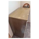 The Real McCoy mid century modern blond wood 5 drawer chest 41x34x18