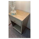 The Real McCoy Mid Century Modern blond wood night stand 25.5x16x13