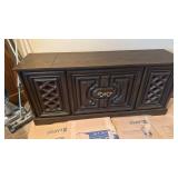 Stereo cabinet 27x60x16 located in basement