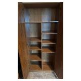 Storage cabinet with 2 doors no key 71x30x17 located in basement