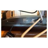 HP all in one computer with Intel Core 13, Logitech keyboard and speakers located in basement