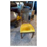 Game or dining table 29x43x43, 2 leaves 43x12and 4 chairs located in basement