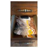 Husqvarna Viking 400 computer sewing machine, cover and sewing cabinet and accessories 30x70x20.5 fully extended located in basement