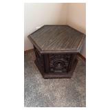 Side table with storage 19x25x28 located in basement