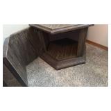 Side table with storage 19x25x28 located in basement