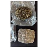 4 Heston National Finals Rodeo belt buckles