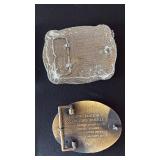 4 Heston National Finals Rodeo belt buckles