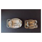2 Hoisington Centennial belt buckles