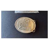 Troy Built and 25th Anniversary Excel belt buckles