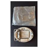 Troy Built and 25th Anniversary Excel belt buckles