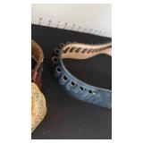 Black leather gun belt, Eagle belt buckle with belt and German military cap