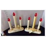 3 light candle window candelabras
