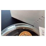 Footed glass bowl with coasters (2 sm chips)