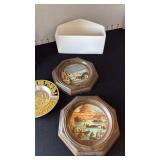 Milk glass vase, planter, souvenirs and more