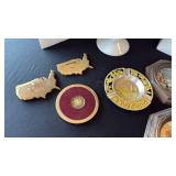 Milk glass vase, planter, souvenirs and more