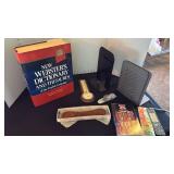Webster dictionary, book ends and more