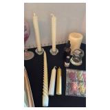 Decoupage wine glass candles, candles and insense