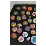 Riverfest buttons and buttons with pin