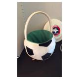 Soccer ball basket and sporting items