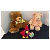 Bean Sprouts Cardinal and stuffed bears