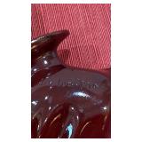 Vintage Mar-Crest brown daisy divided dish, handmade sauce-dip dishes and creamer