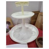 Tupperware cupcake display and more.