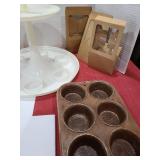 Tupperware cupcake display and more.