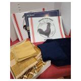 Placemats and napkins.