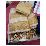 Placemats and napkins.